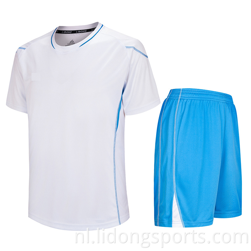 Aangepaste gewone gesublimeerde voetbaljersey groothandel jeugd blanco voetbaluniformen sets